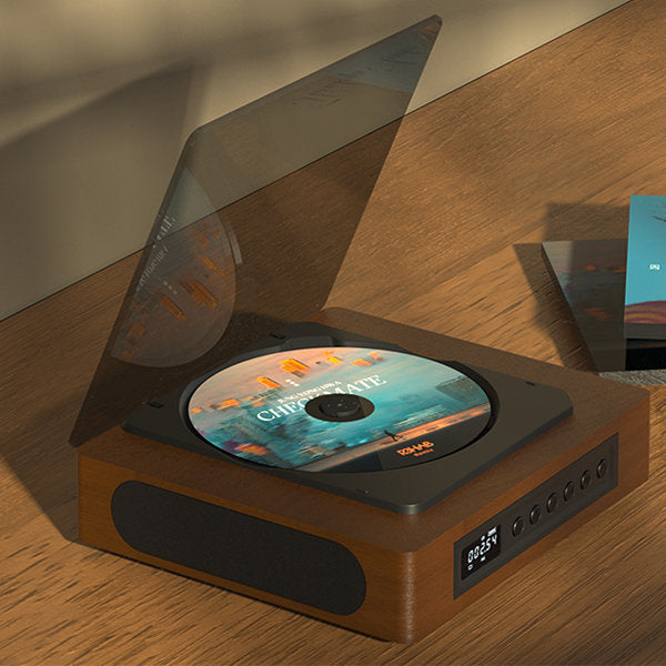Vintage Bluetooth CD Player with FM Radio and USB-C Port