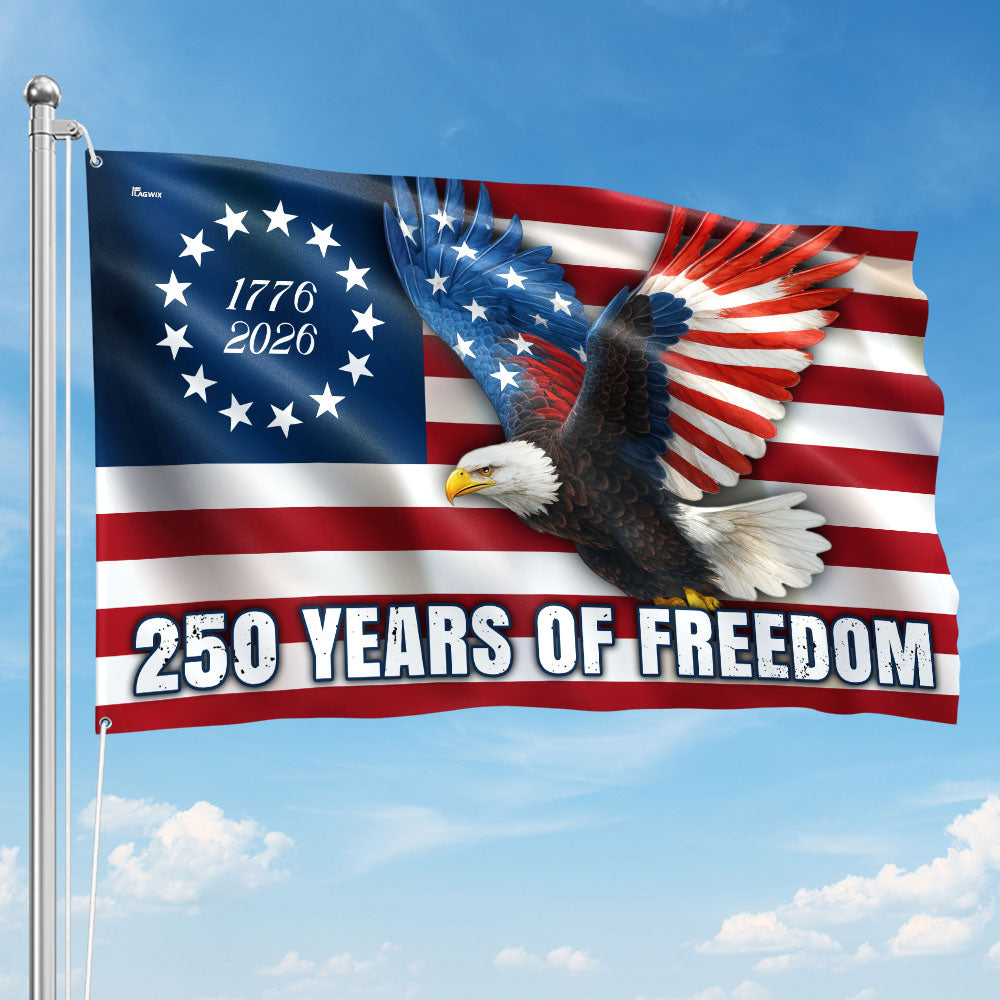Betsy Ross 250th Anniversary Eagle Grommet Flag