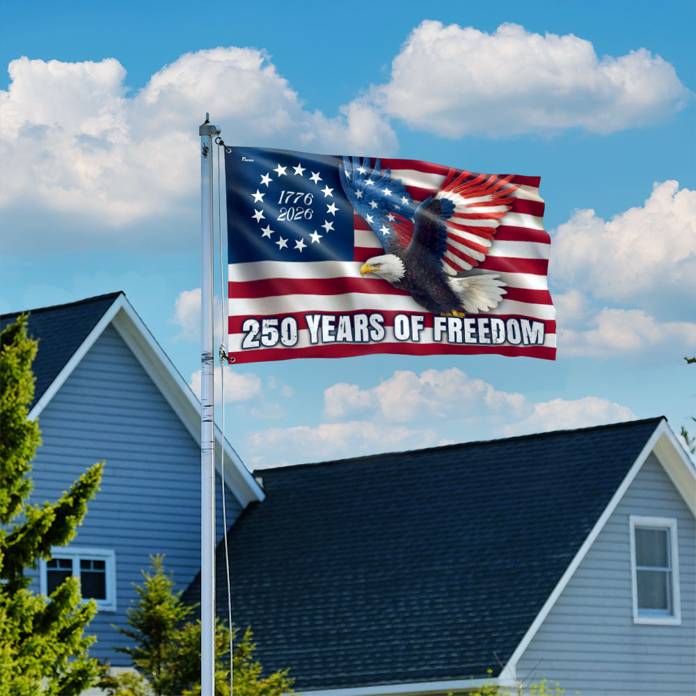 Betsy Ross 250th Anniversary Eagle Grommet Flag