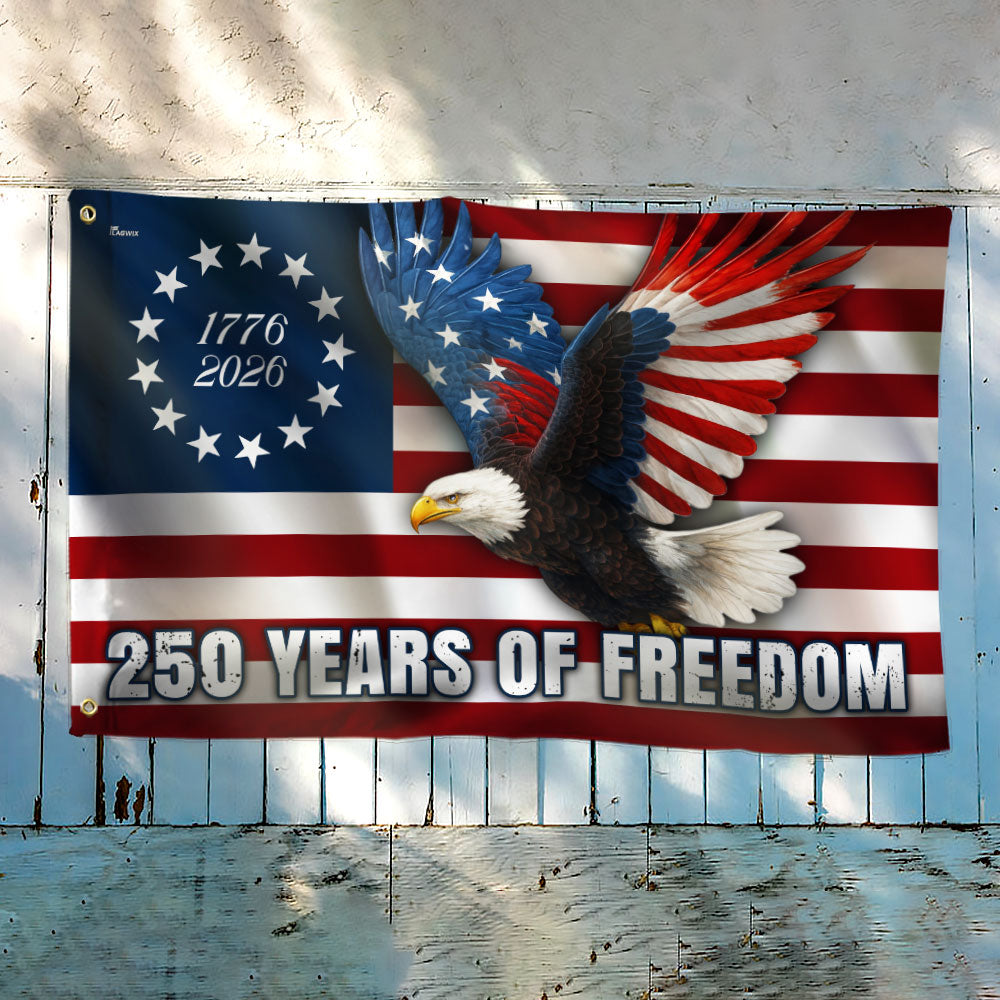 Betsy Ross 250th Anniversary Eagle Grommet Flag