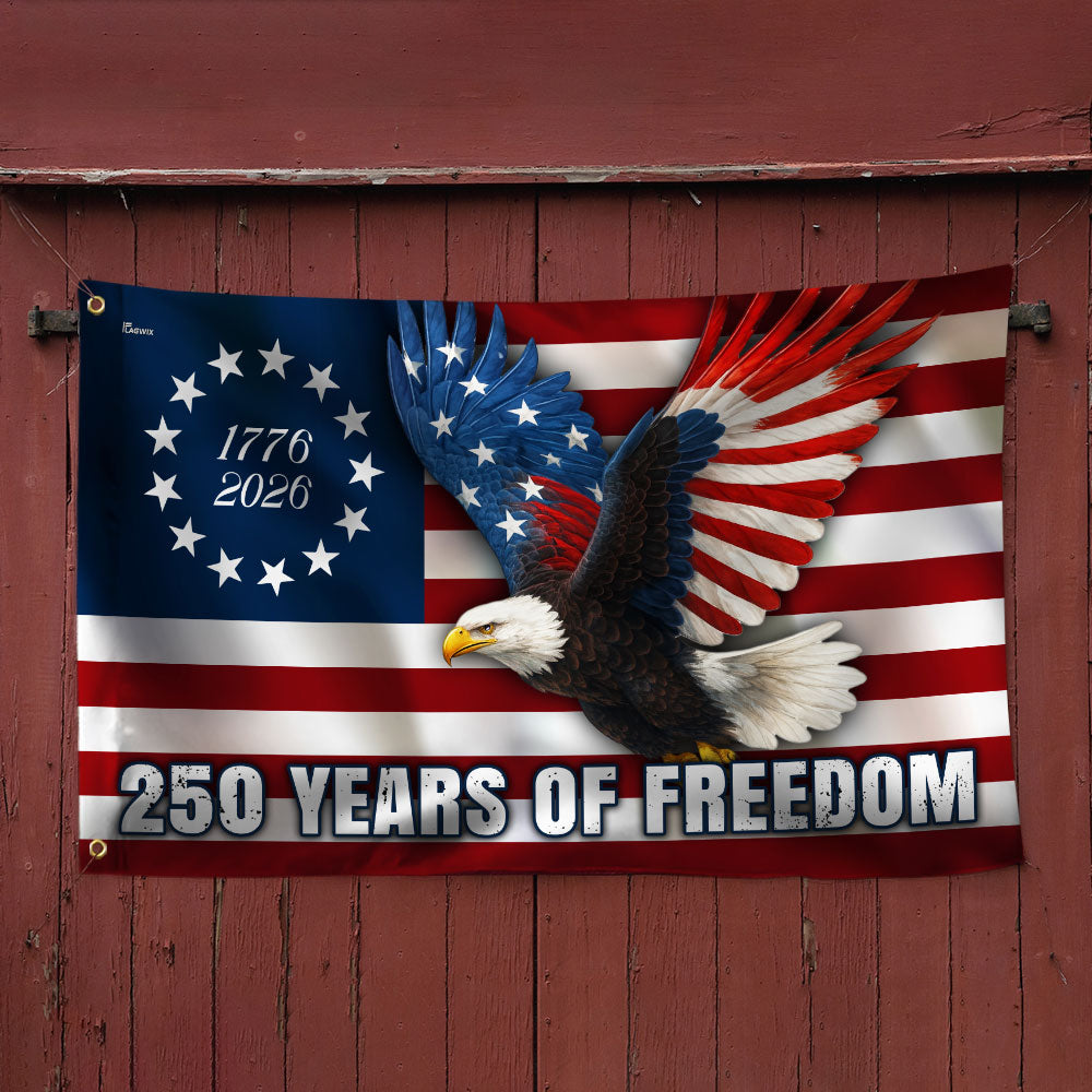 Betsy Ross 250th Anniversary Eagle Grommet Flag