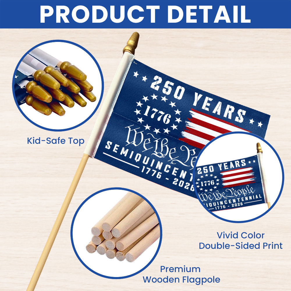 Handheld American Flag for 250th Anniversary Celebration
