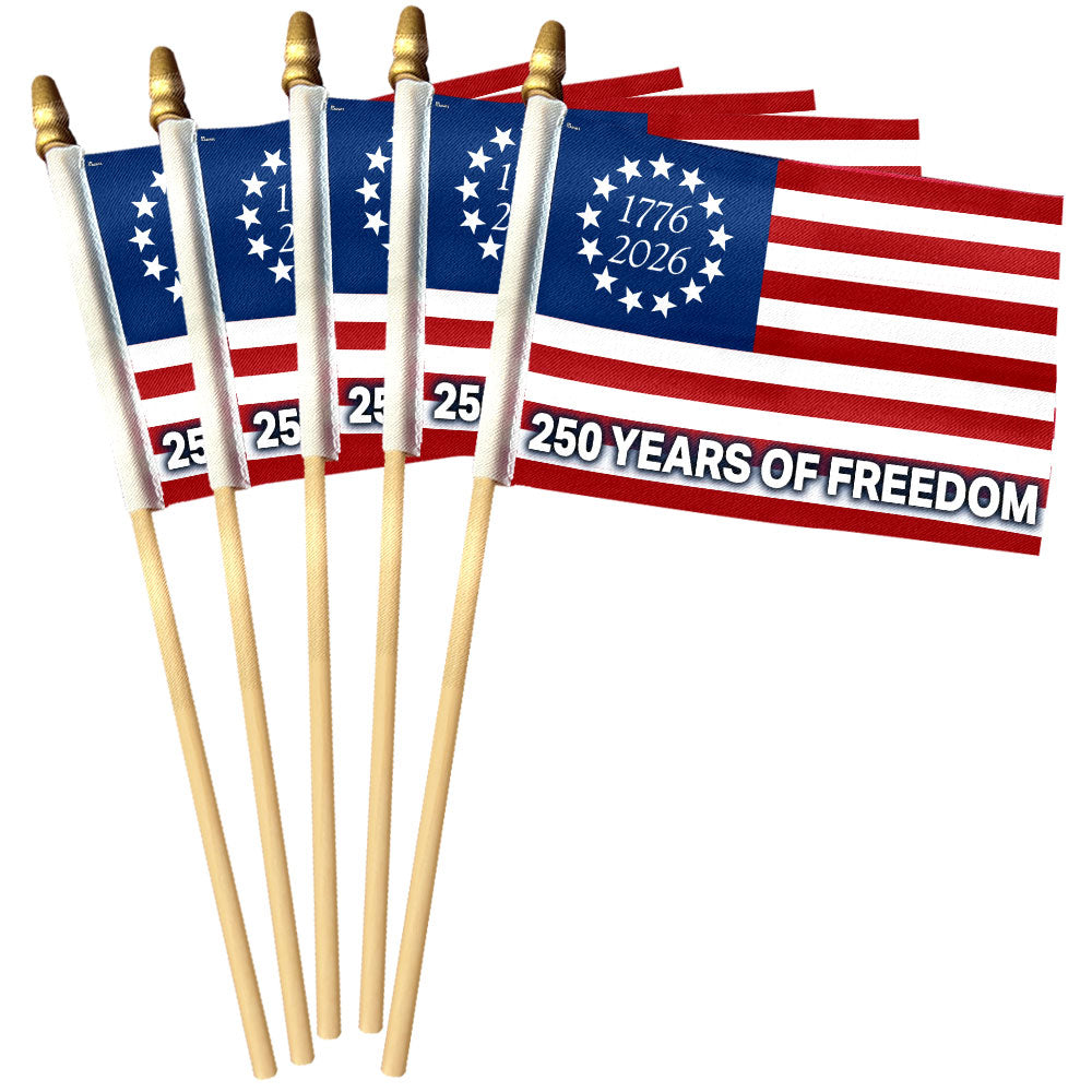 Betsy Ross Handheld American Flag - 4x6 Inch Mini Flag