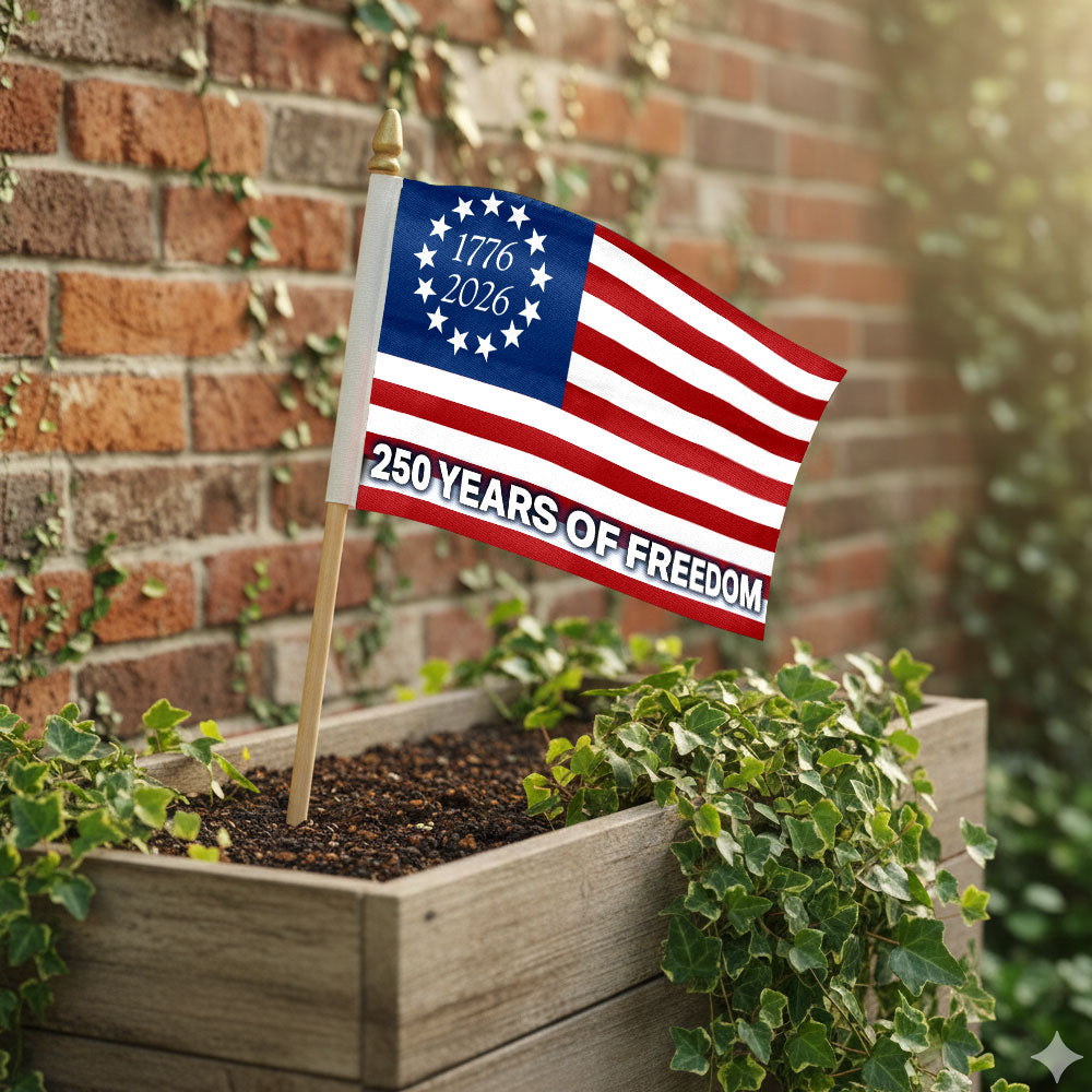 Betsy Ross Handheld American Flag - 4x6 Inch Mini Flag