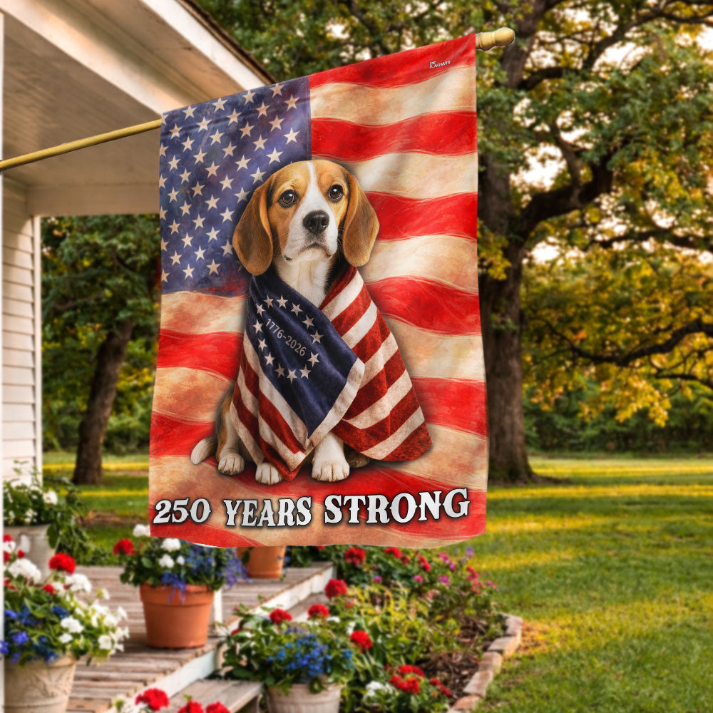 Beagle American Patriot Flag - Custom Double-Sided Canvas Flag
