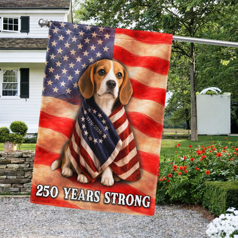 Beagle American Patriot Flag - Custom Double-Sided Canvas Flag