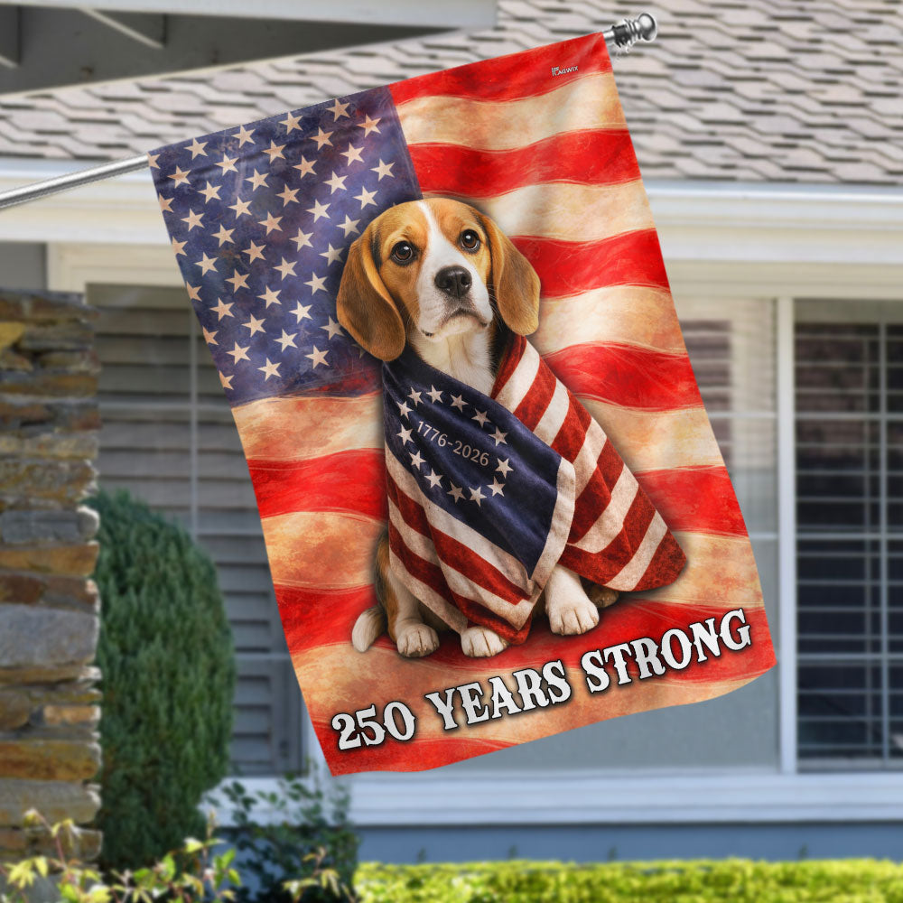 Beagle American Patriot Flag - Custom Double-Sided Canvas Flag