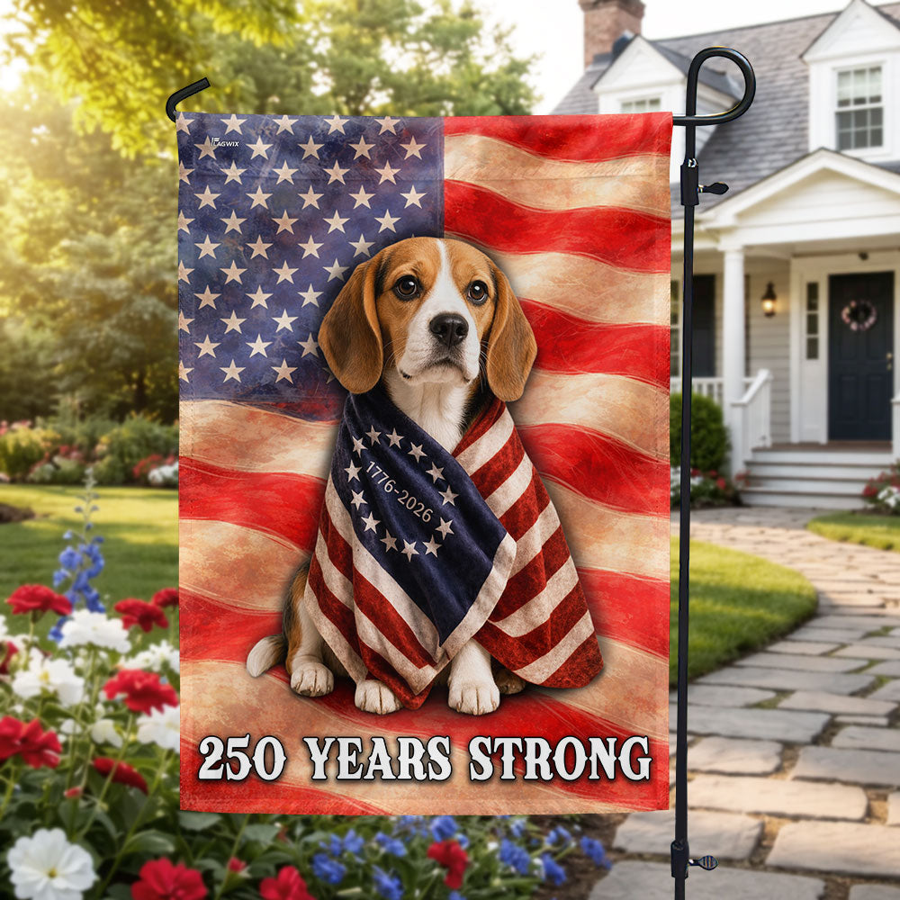 Beagle American Patriot Flag - Custom Double-Sided Canvas Flag