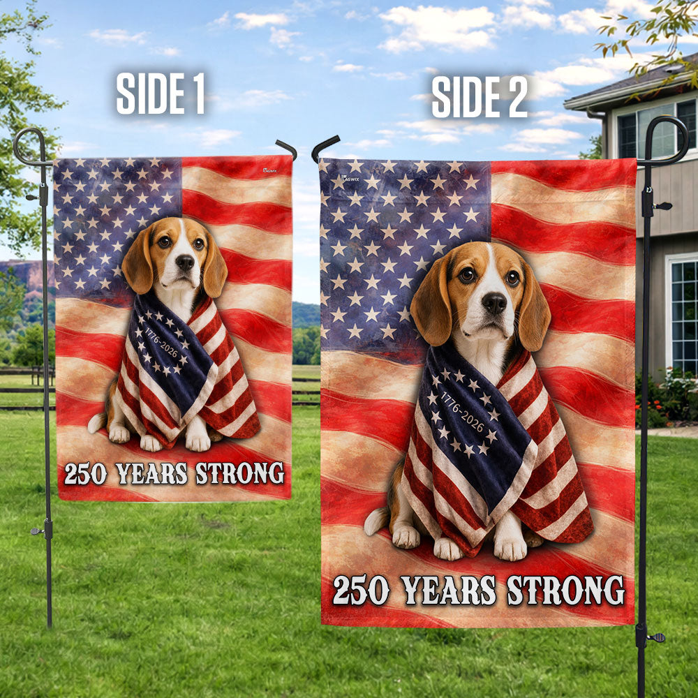 Beagle American Patriot Flag - Custom Double-Sided Canvas Flag