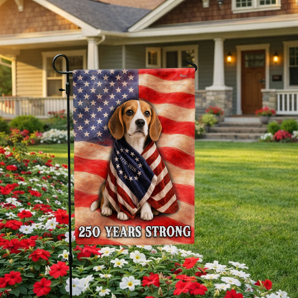 Beagle American Patriot Flag - Custom Double-Sided Canvas Flag