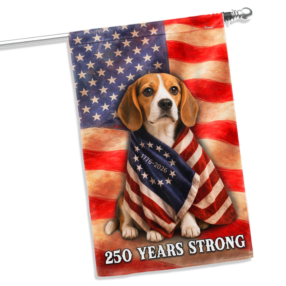Beagle American Patriot Flag - Custom Double-Sided Canvas Flag