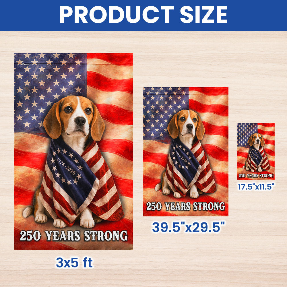 Beagle American Patriot Flag - Custom Double-Sided Canvas Flag