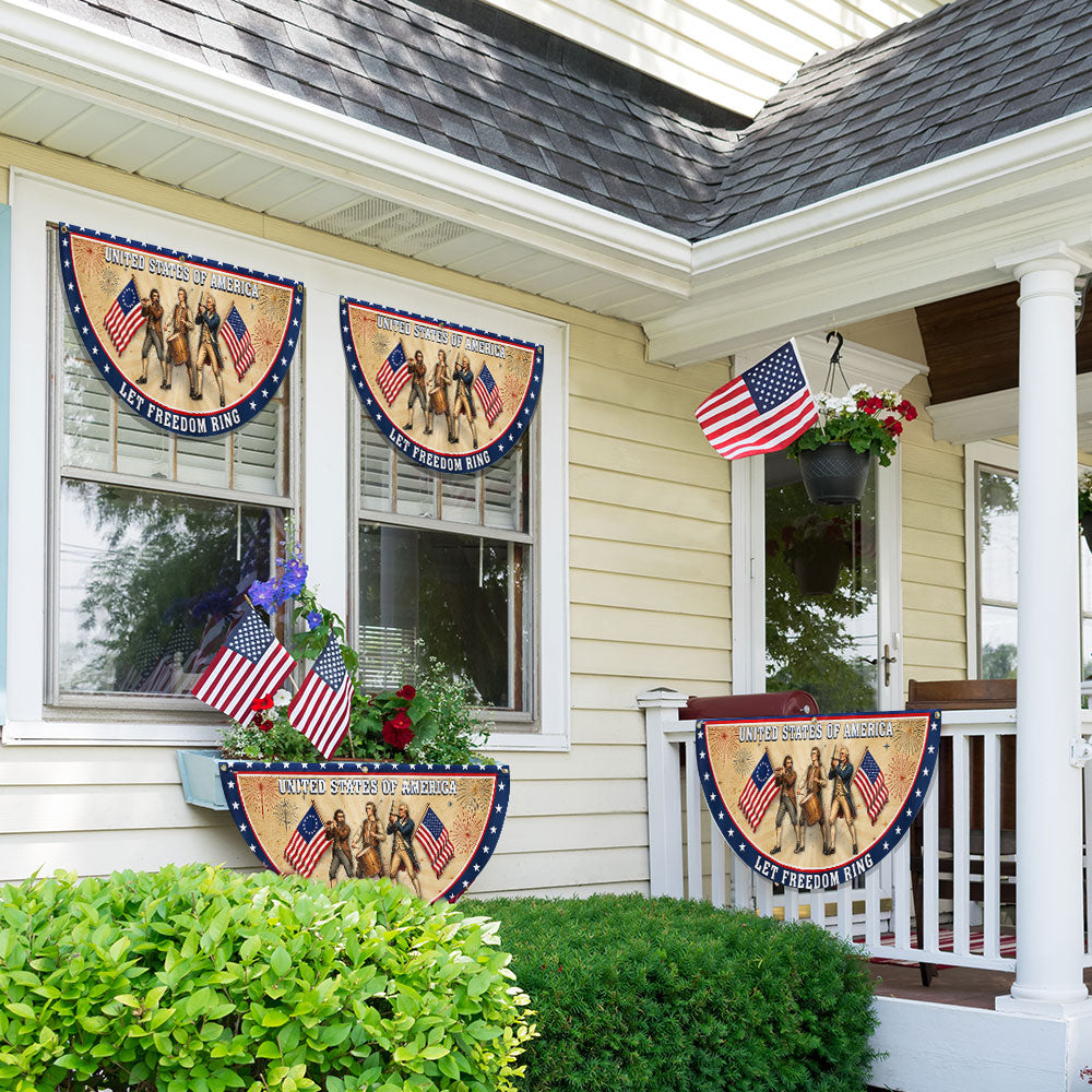 Retro American Spirit of 76 Fan Flag - Durable Canvas, Double-Sided Design