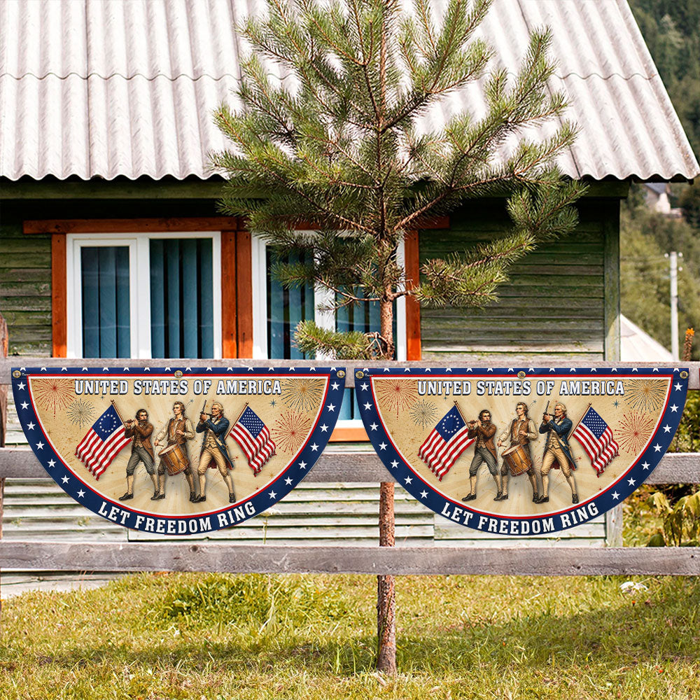 Retro American Spirit of 76 Fan Flag - Durable Canvas, Double-Sided Design