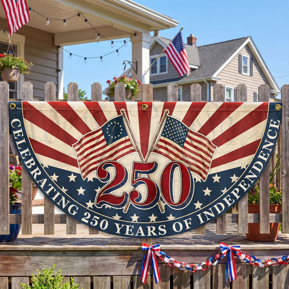 Betsy Ross 250th Anniversary Retro Fan Flag