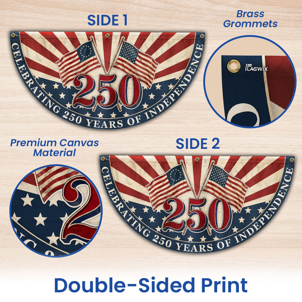 Betsy Ross 250th Anniversary Retro Fan Flag
