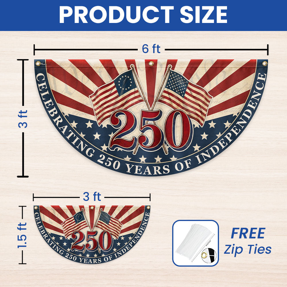 Betsy Ross 250th Anniversary Retro Fan Flag
