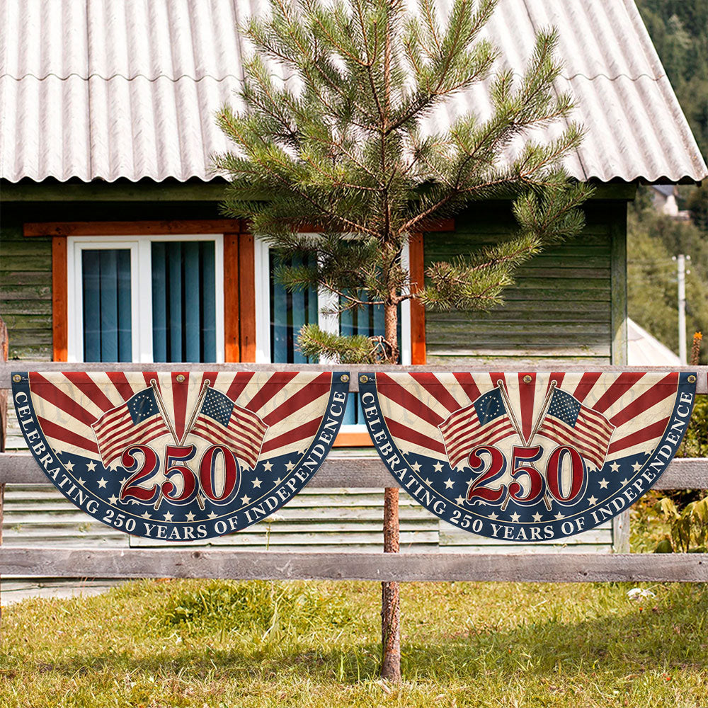 Betsy Ross 250th Anniversary Retro Fan Flag