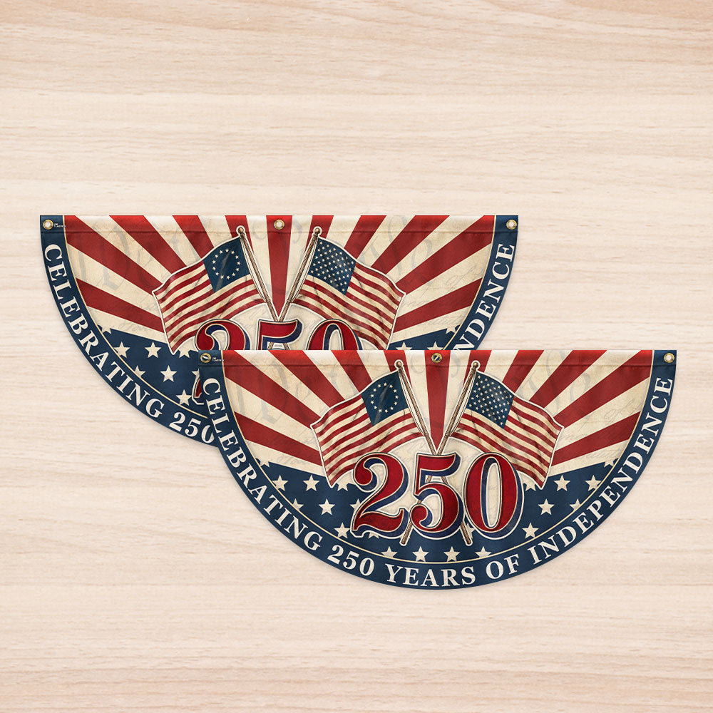 Betsy Ross 250th Anniversary Retro Fan Flag