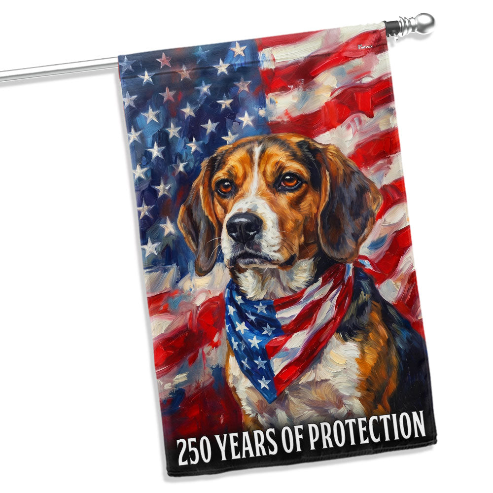 Beagle Dog American Flag - 250 Years of Protection, Double-Sided Canvas