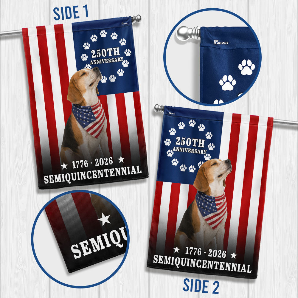 Beagle American Flag for 250th Anniversary Celebration