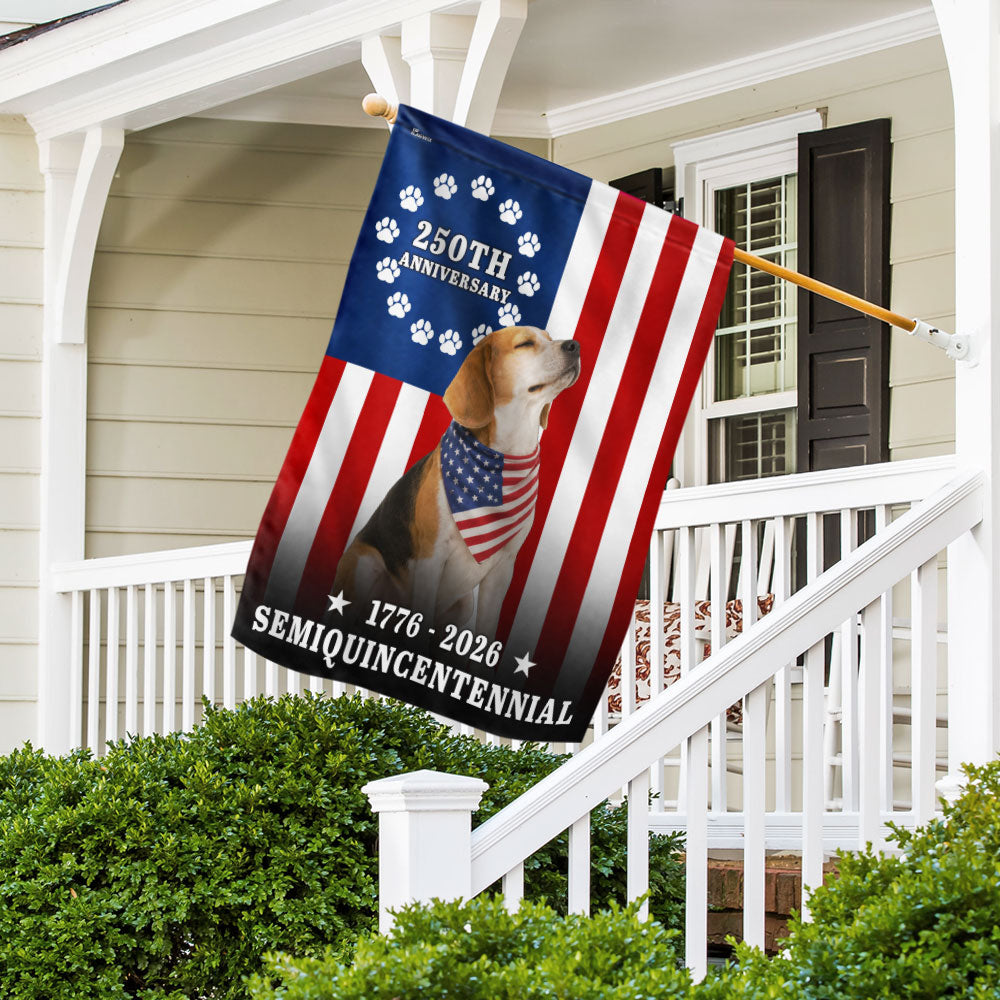 Beagle American Flag for 250th Anniversary Celebration