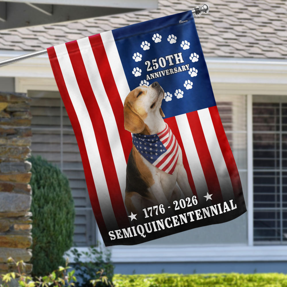 Beagle American Flag for 250th Anniversary Celebration