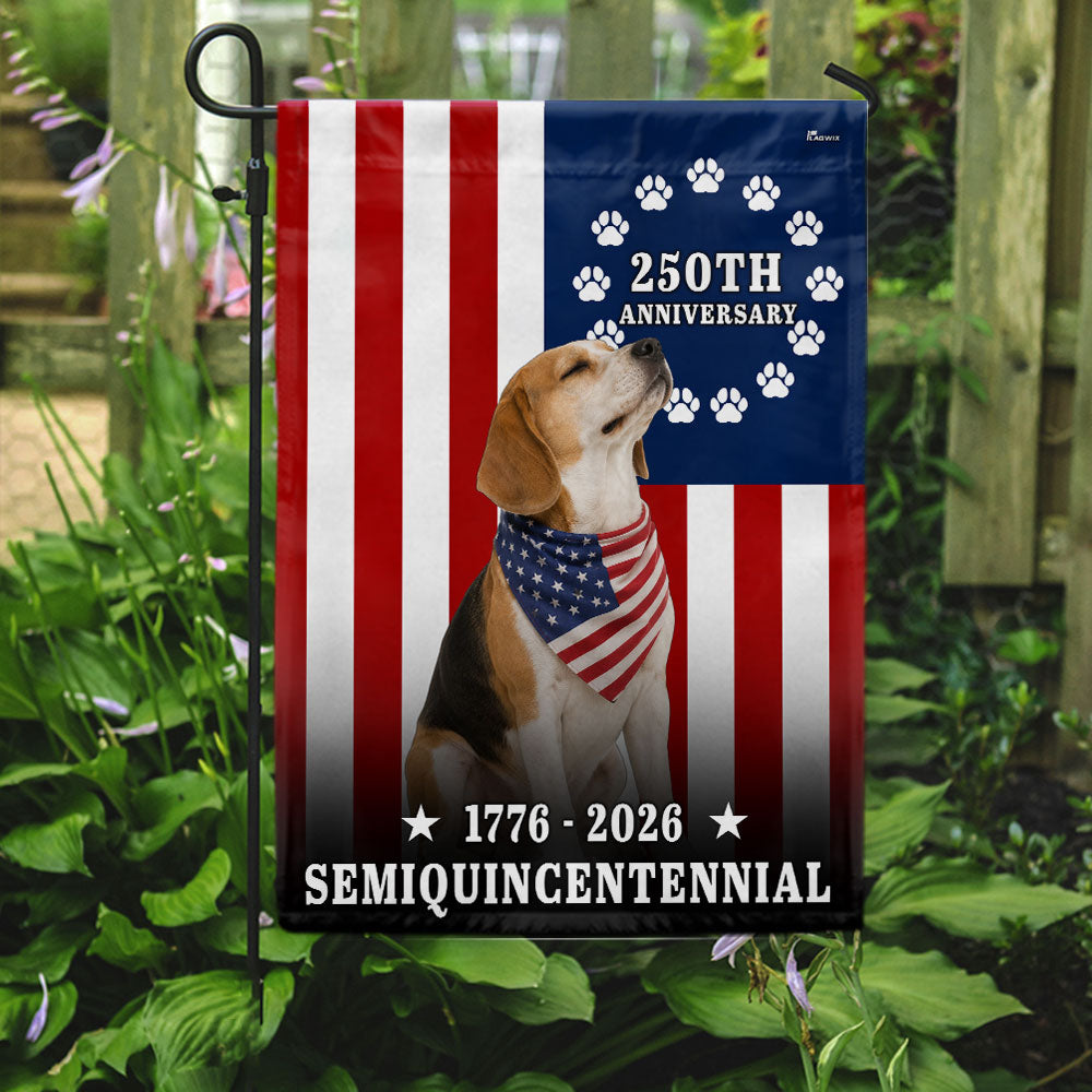 Beagle American Flag for 250th Anniversary Celebration