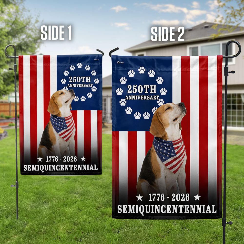 Beagle American Flag for 250th Anniversary Celebration