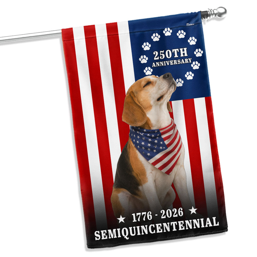 Beagle American Flag for 250th Anniversary Celebration