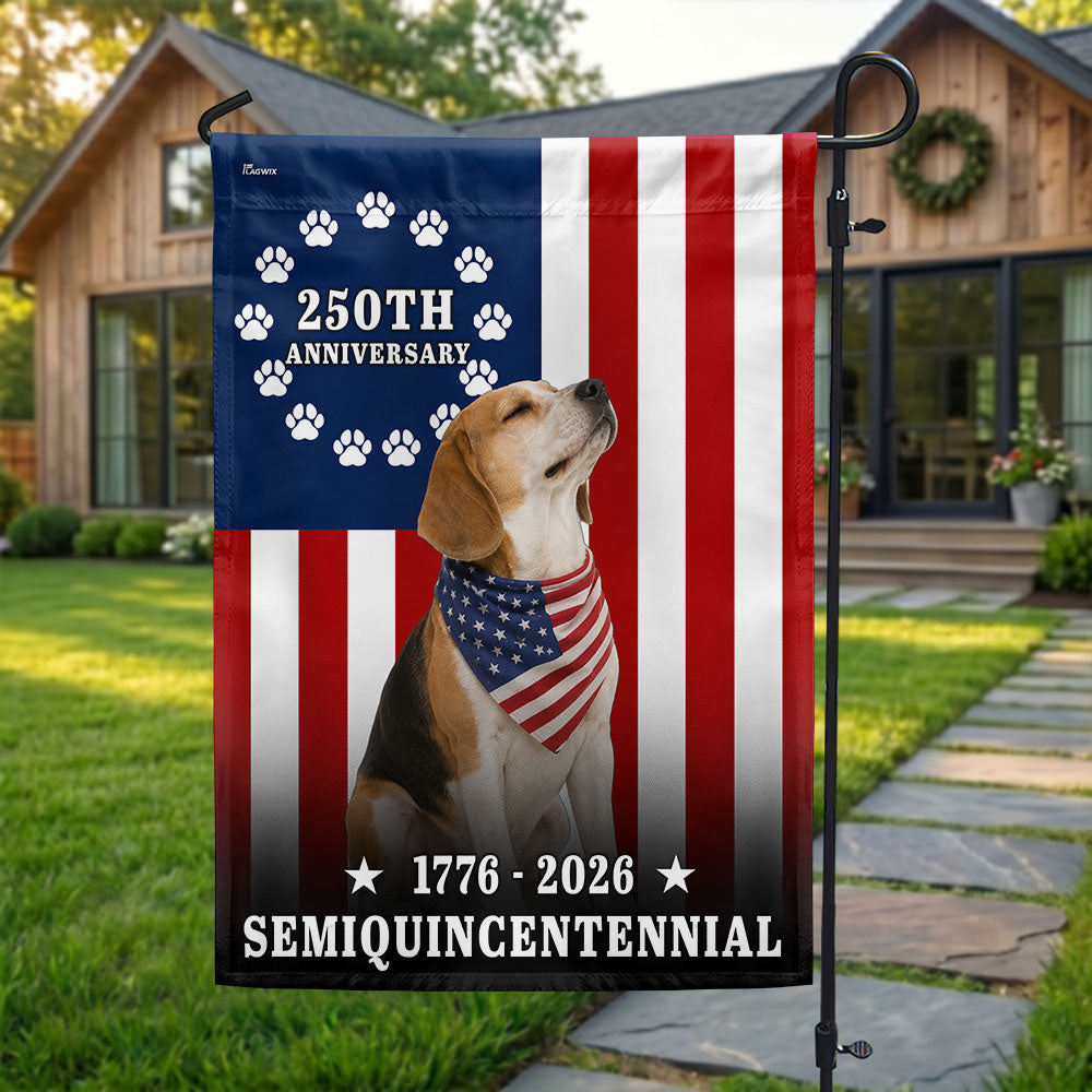 Beagle American Flag for 250th Anniversary Celebration