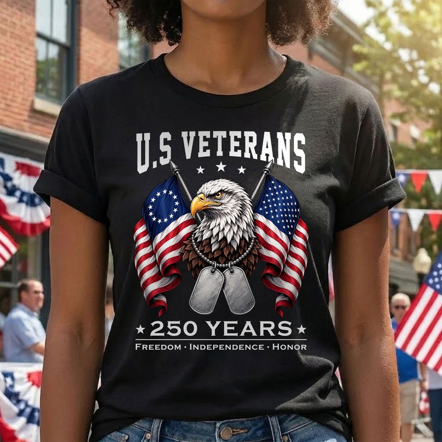 Patriotic Eagle T-shirt 250 Years Independence Bella Canvas Unisex Tee