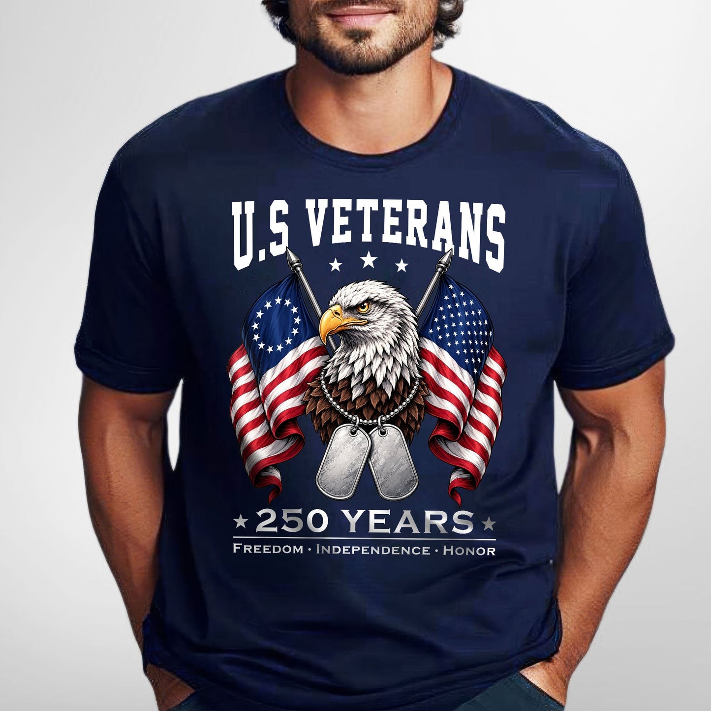 Patriotic Eagle T-shirt 250 Years Independence Bella Canvas Unisex Tee