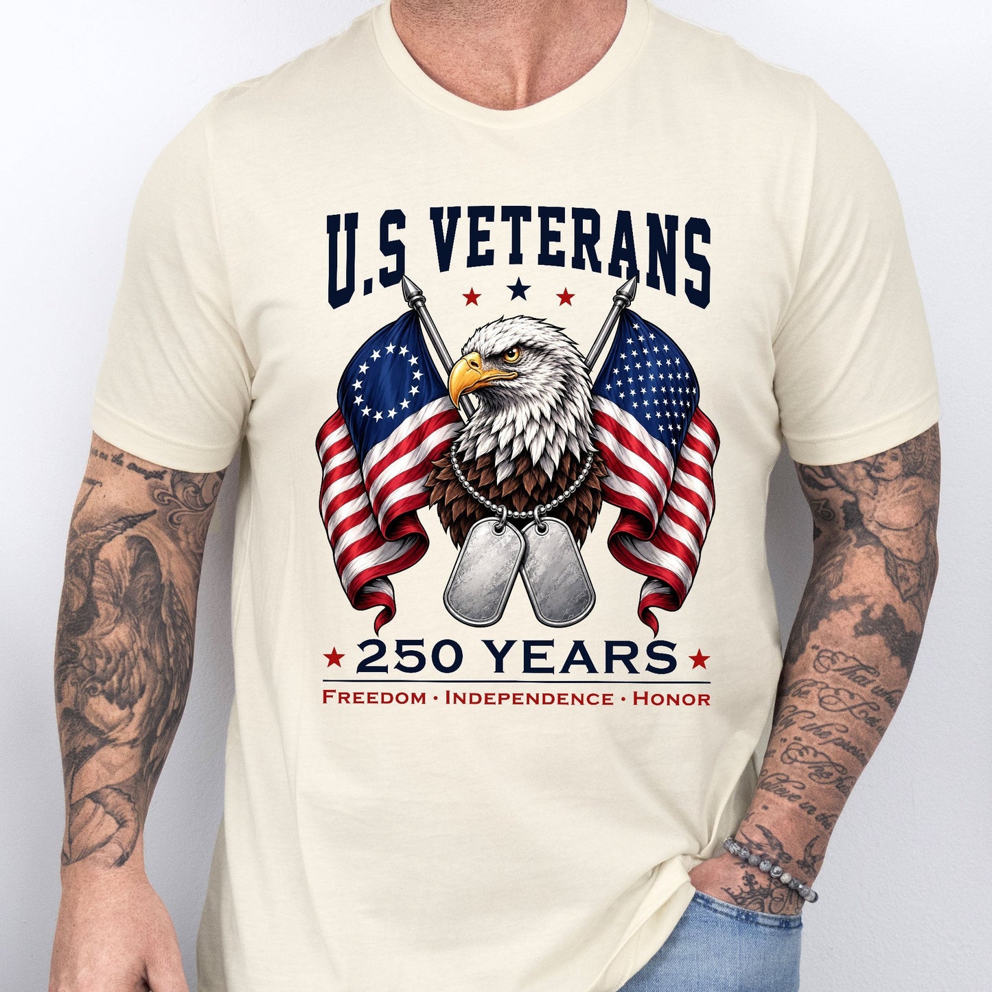Patriotic Eagle T-shirt 250 Years Independence Bella Canvas Unisex Tee