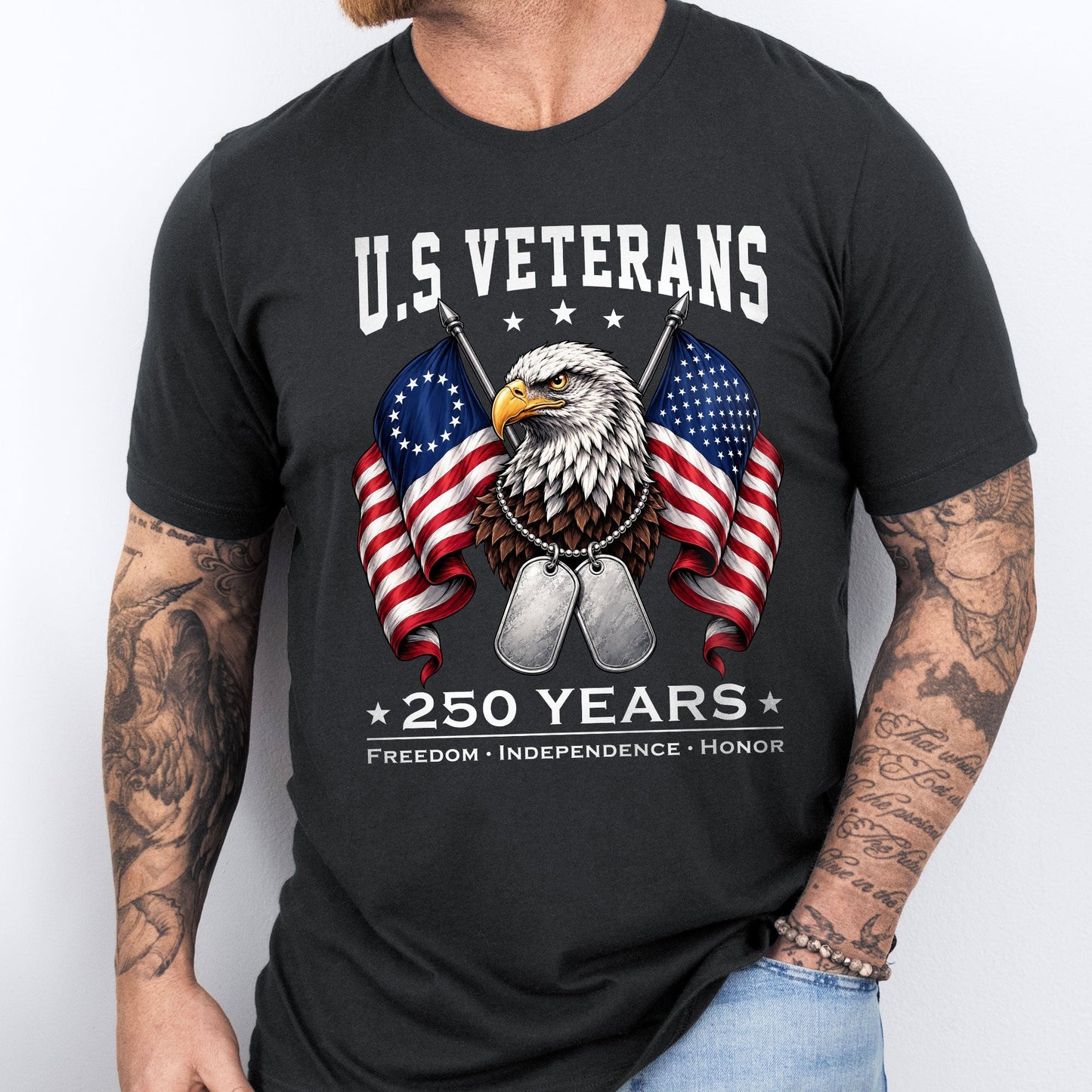 Patriotic Eagle T-shirt 250 Years Independence Bella Canvas Unisex Tee
