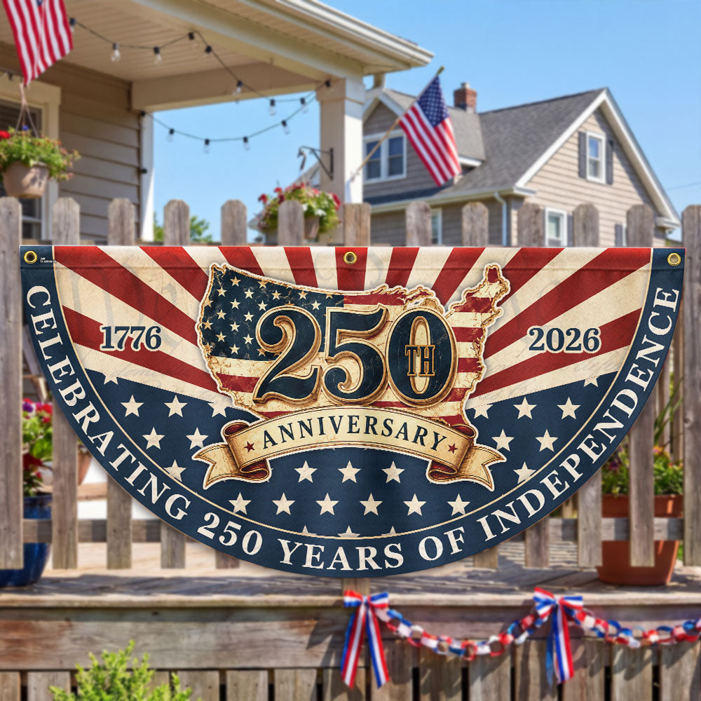 American Maps Retro Fan Flag for 250th Independence Celebration