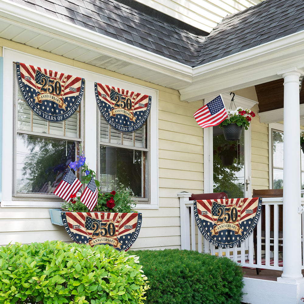 American Maps Retro Fan Flag for 250th Independence Celebration