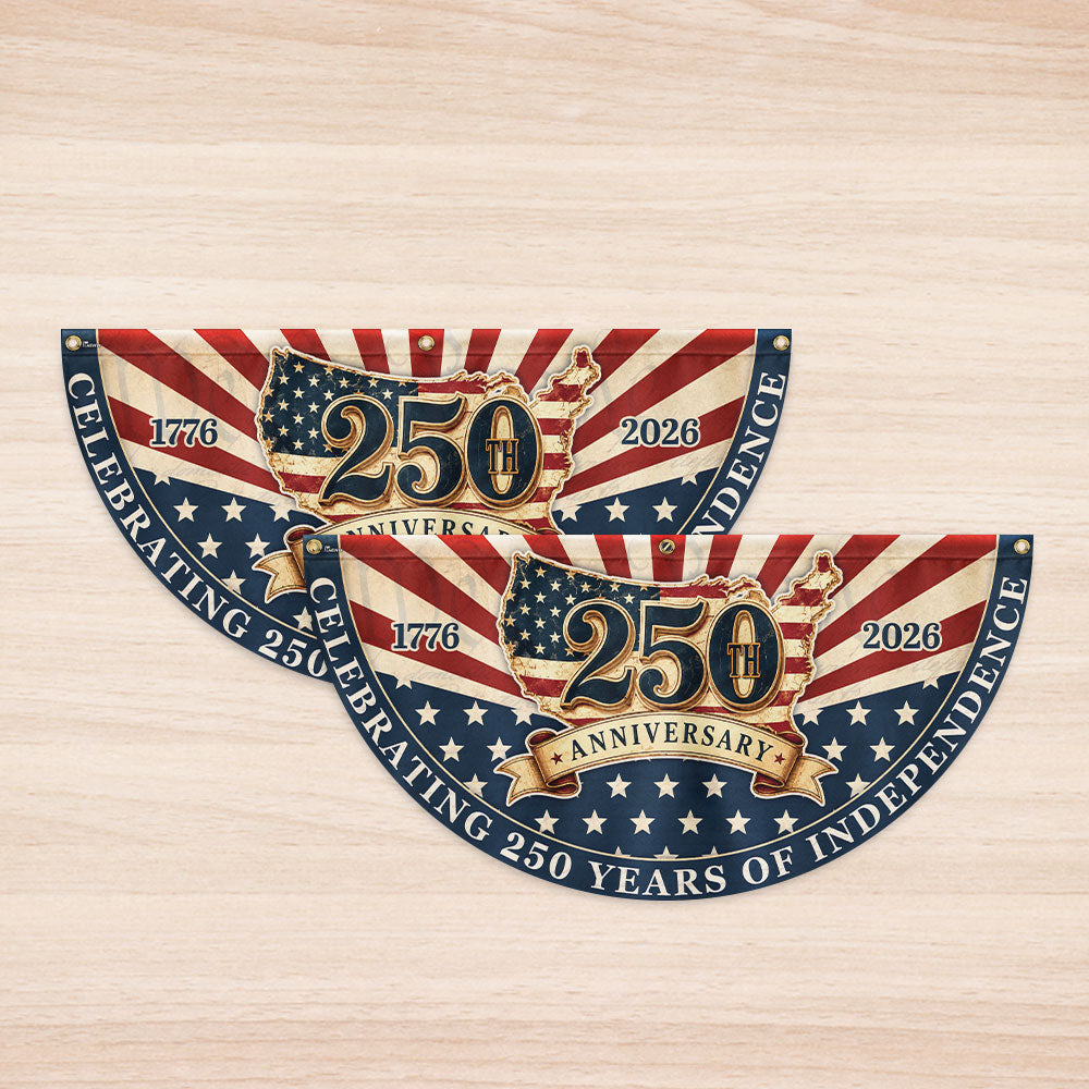 American Maps Retro Fan Flag for 250th Independence Celebration
