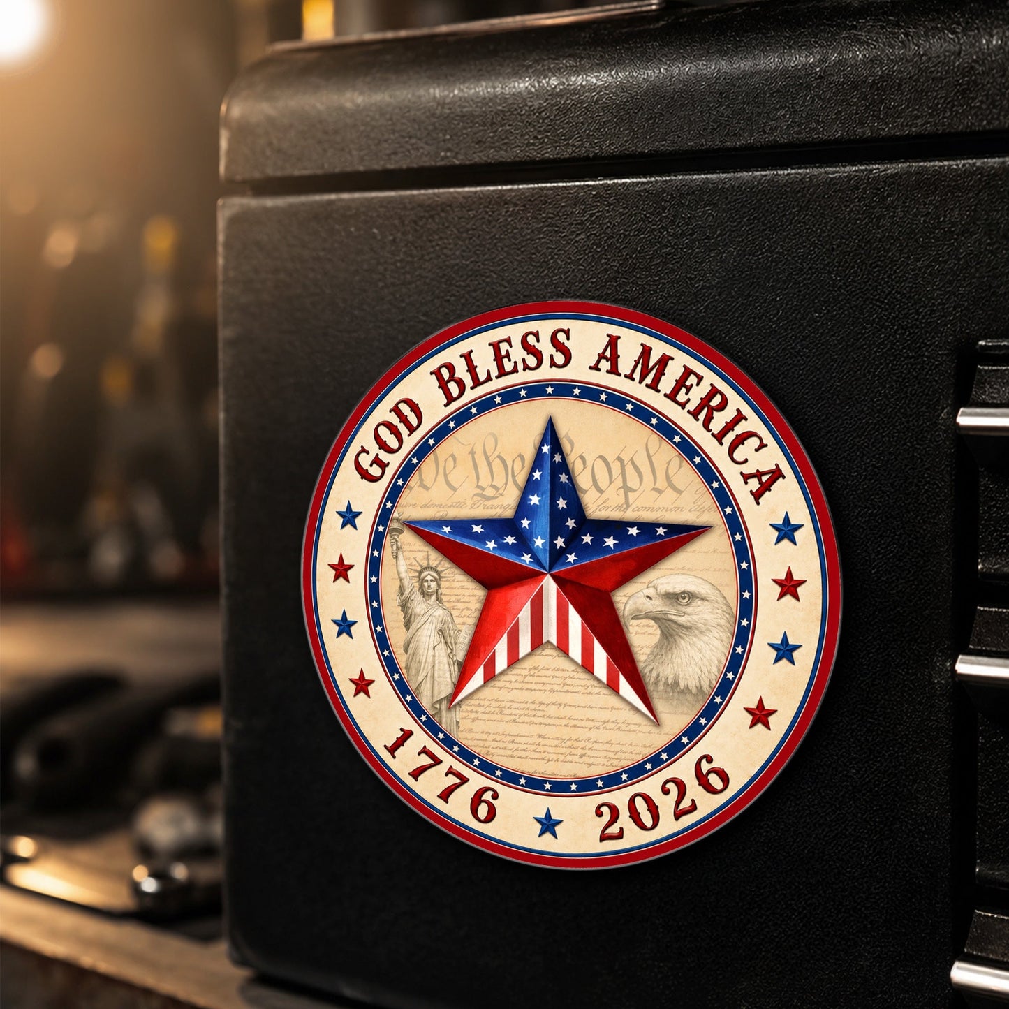 Custom God Bless America Car Magnet 1776 2026