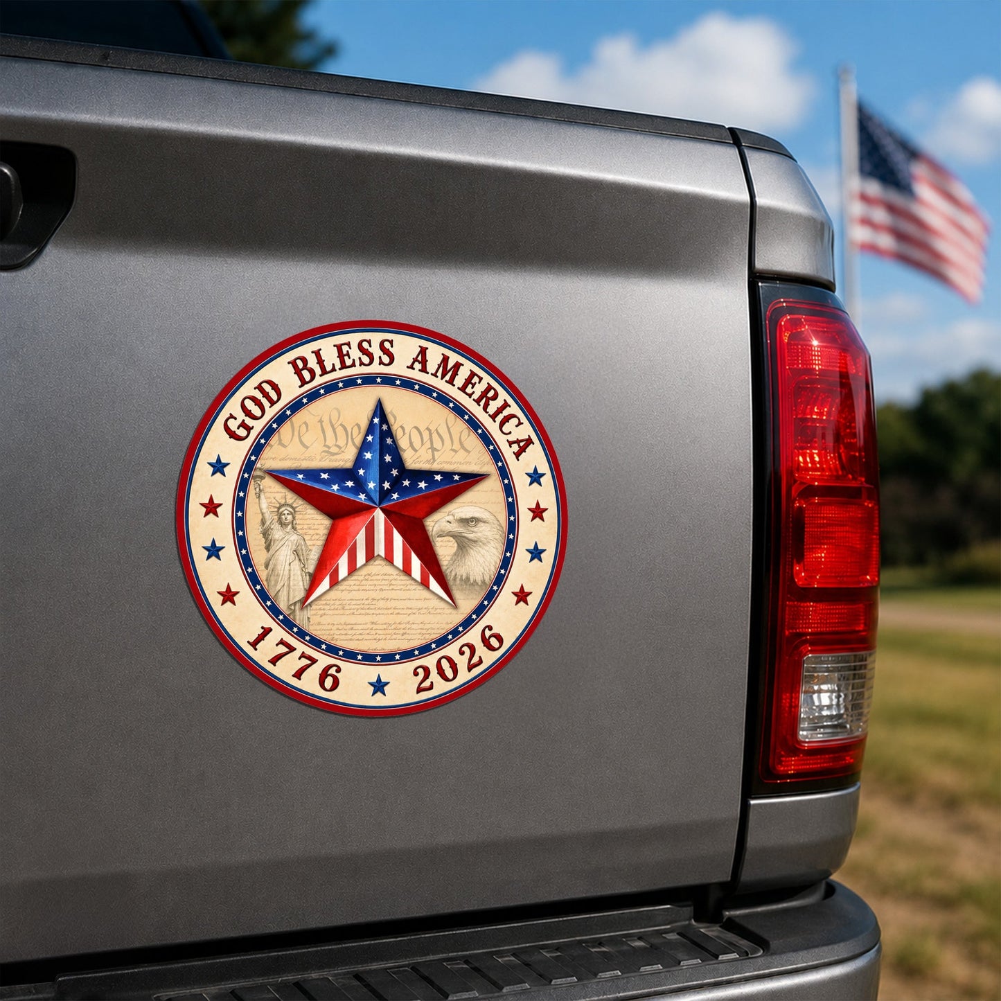Custom God Bless America Car Magnet 1776 2026
