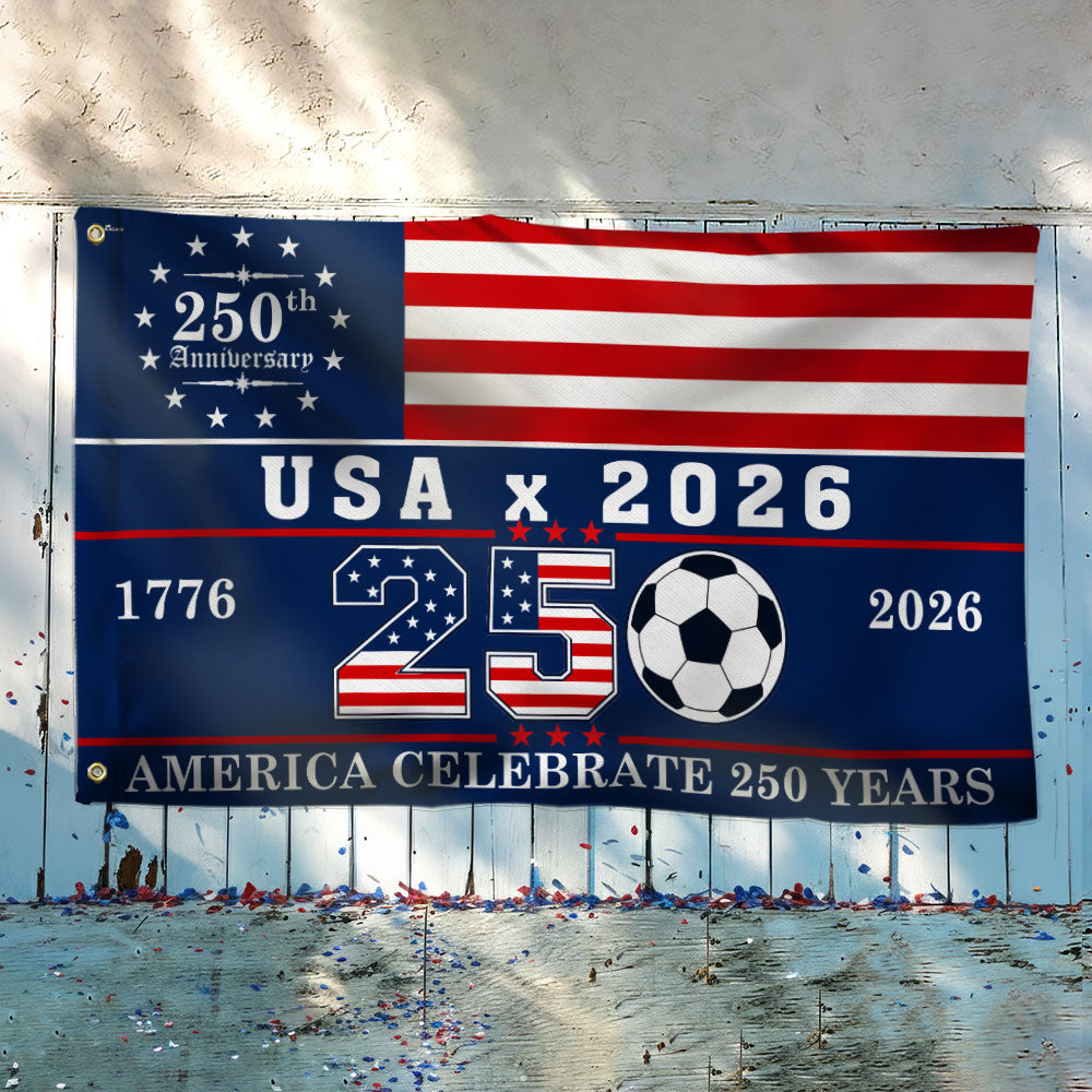 USA 2026 World Cup 250th Anniversary Grommet Flag