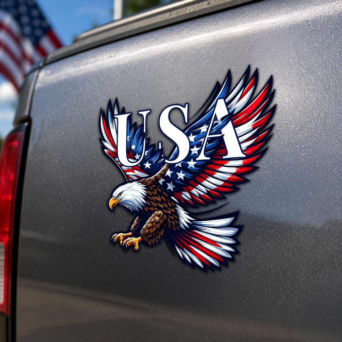 USA 250th Anniversary Bald Eagle Car Magnet