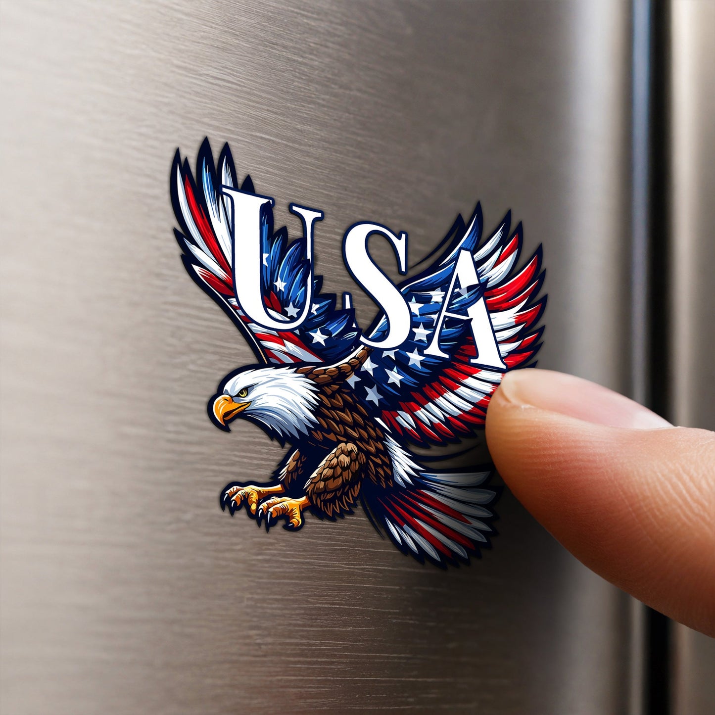 USA 250th Anniversary Bald Eagle Car Magnet