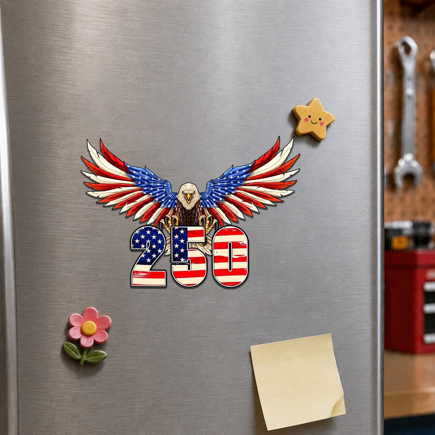 250th Anniversary Patriotic Eagle Car Magnet