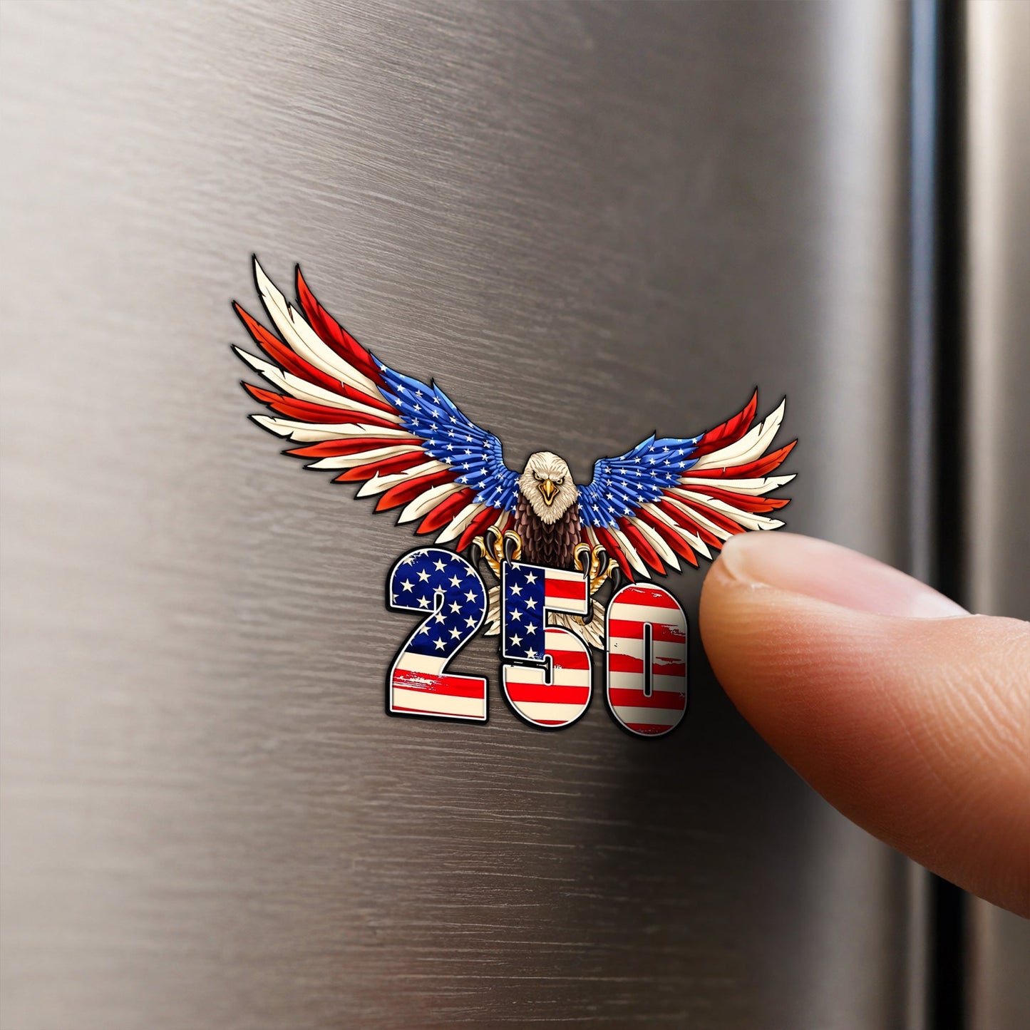 250th Anniversary Patriotic Eagle Car Magnet