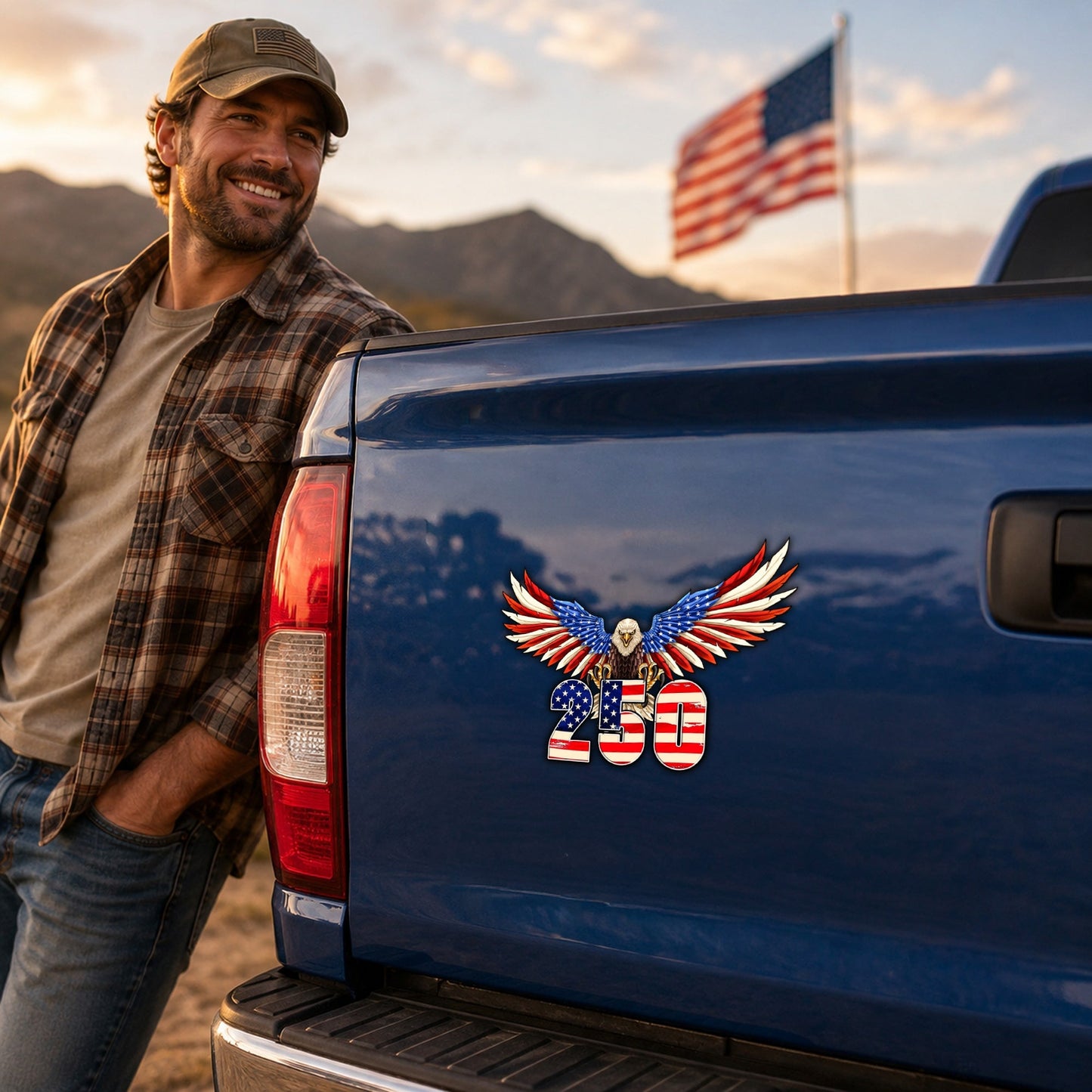 250th Anniversary Patriotic Eagle Car Magnet