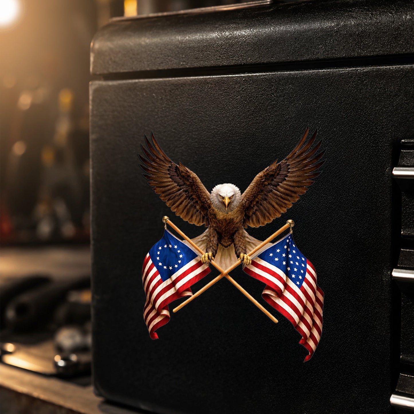 Bald Eagle Betsy Ross USA Flag Vehicle Magnet