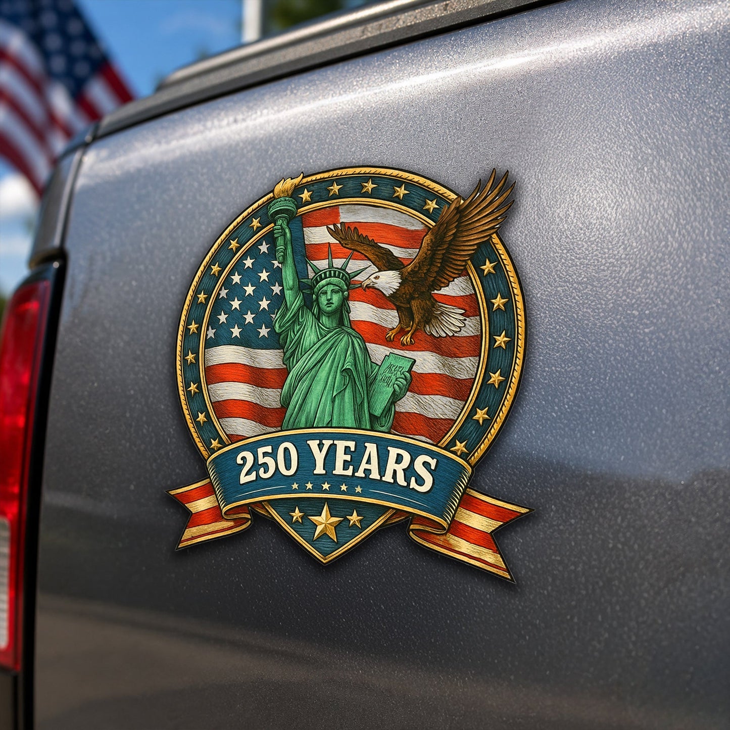 250th Anniversary Patriotic Eagle Independence Day Car Magnet
