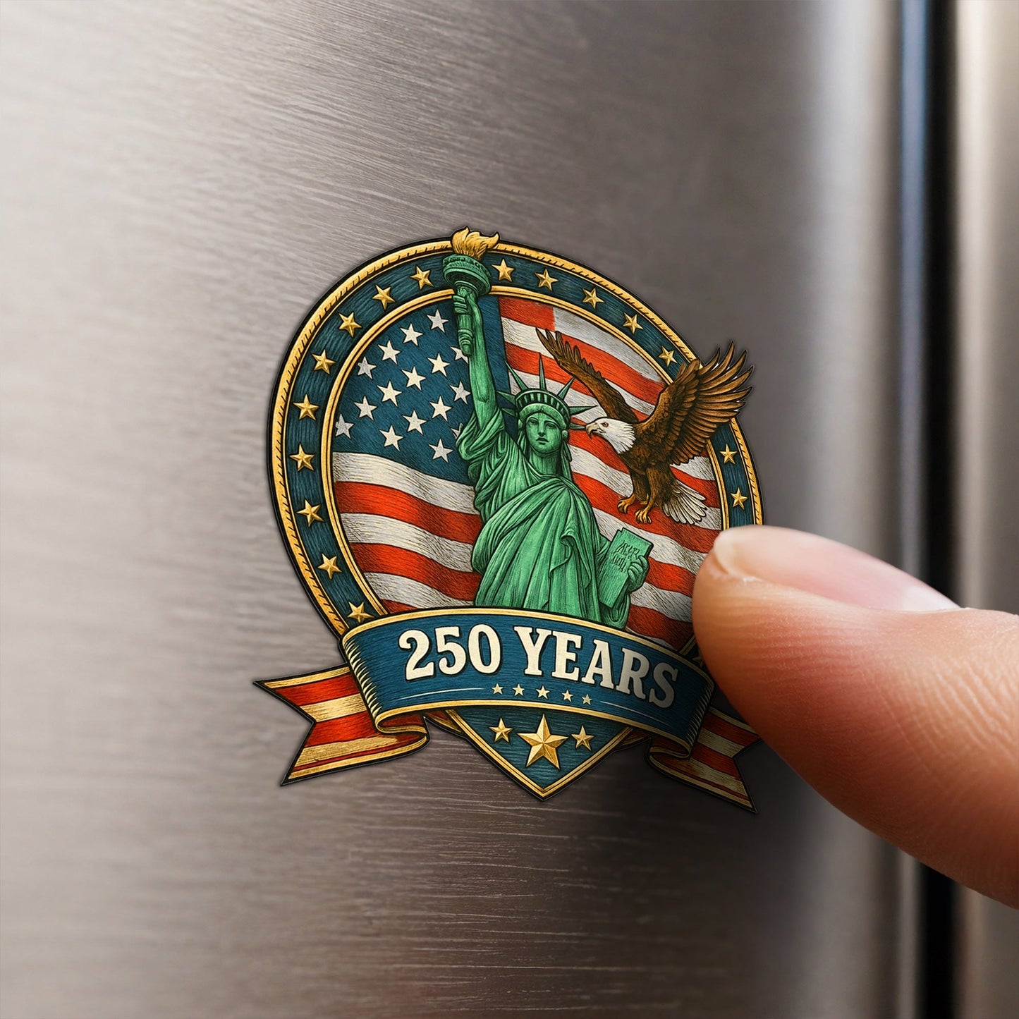 250th Anniversary Patriotic Eagle Independence Day Car Magnet