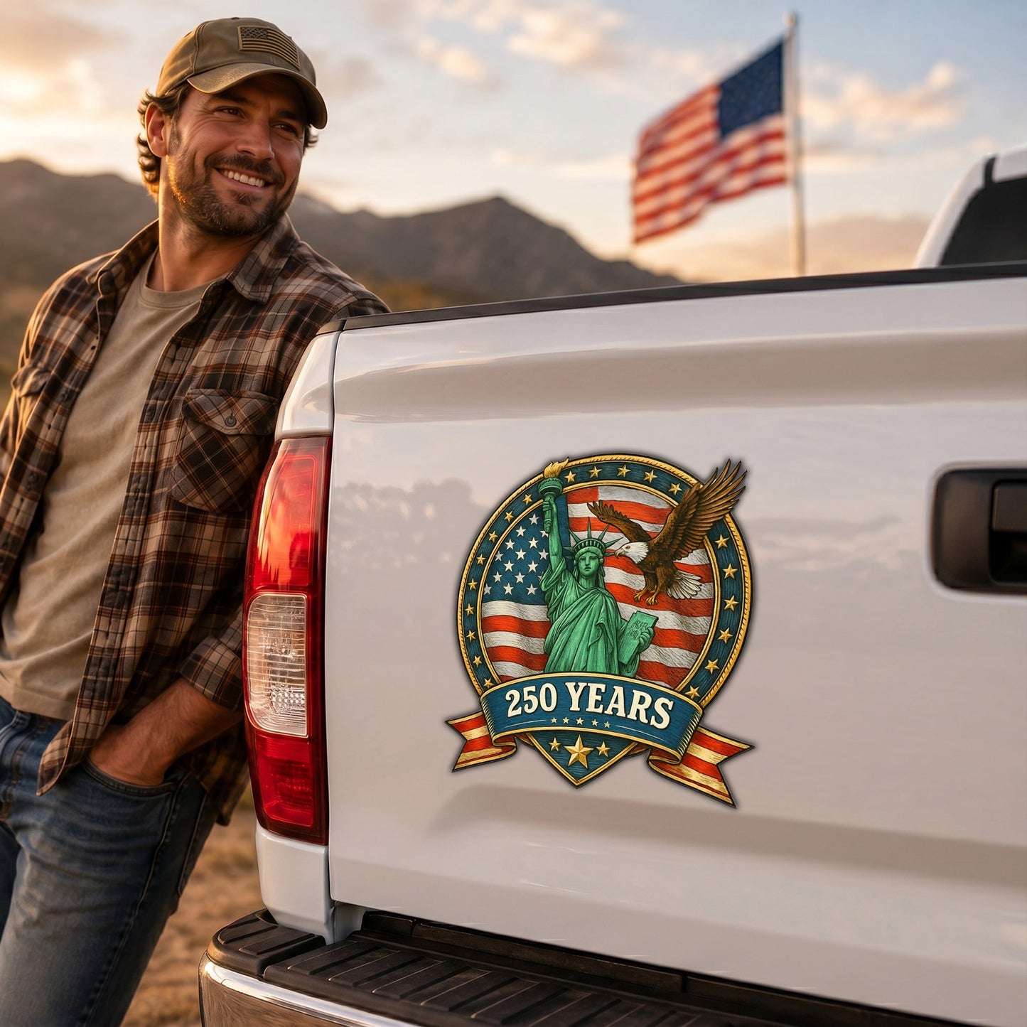 250th Anniversary Patriotic Eagle Independence Day Car Magnet